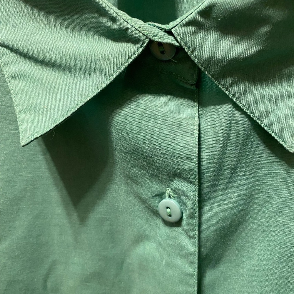 Green Button-Up Shirt plus size 5X Women’s - Picture 4 of 13